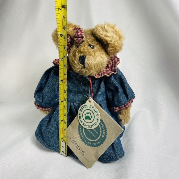 Bonnie Boyds Bears Jointed JB Bean Denim Dress Collection Vintage Plush Retired - Picture 3 of 9